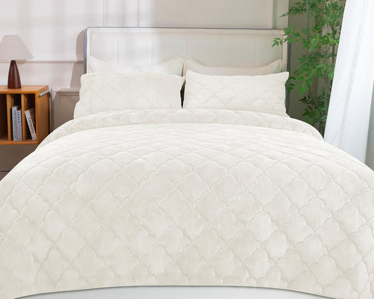 Velvet Quilt Set King Size