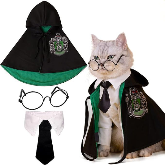 Pets' Costumes with Glasses and Neckties