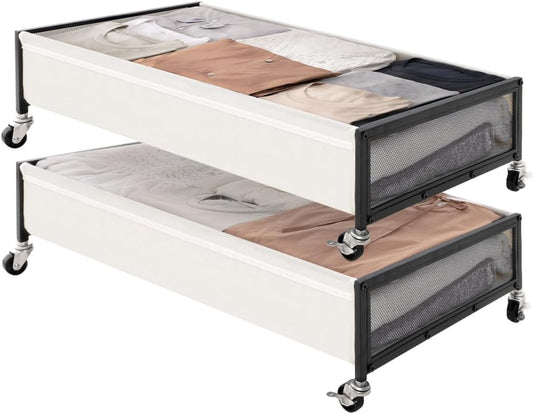 2-Pack Under Bed Storage with Wheels