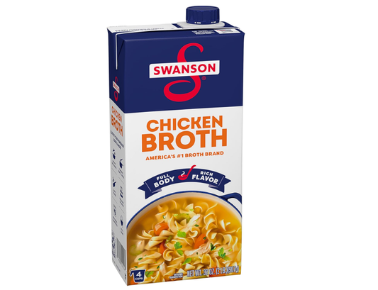 100% Natural Chicken Broth, 32 oz Carton
