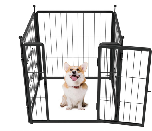 Heavy-Duty Metal Pet Fence with Ground Stakes