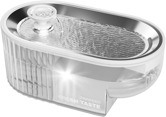 Cat Water Fountain + Stainless Steel Tray