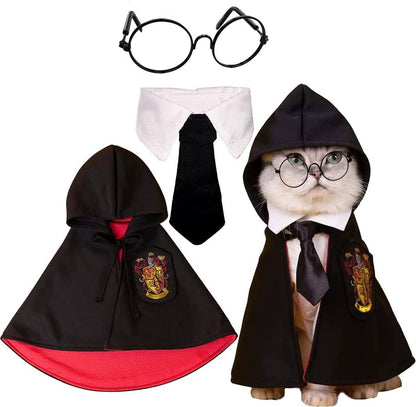 Pets' Costumes with Glasses and Neckties