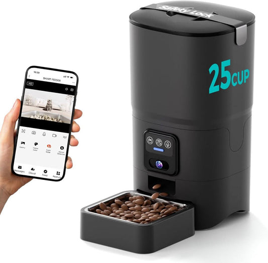 6L Automatic Cat Feeder,Camera 1080P
