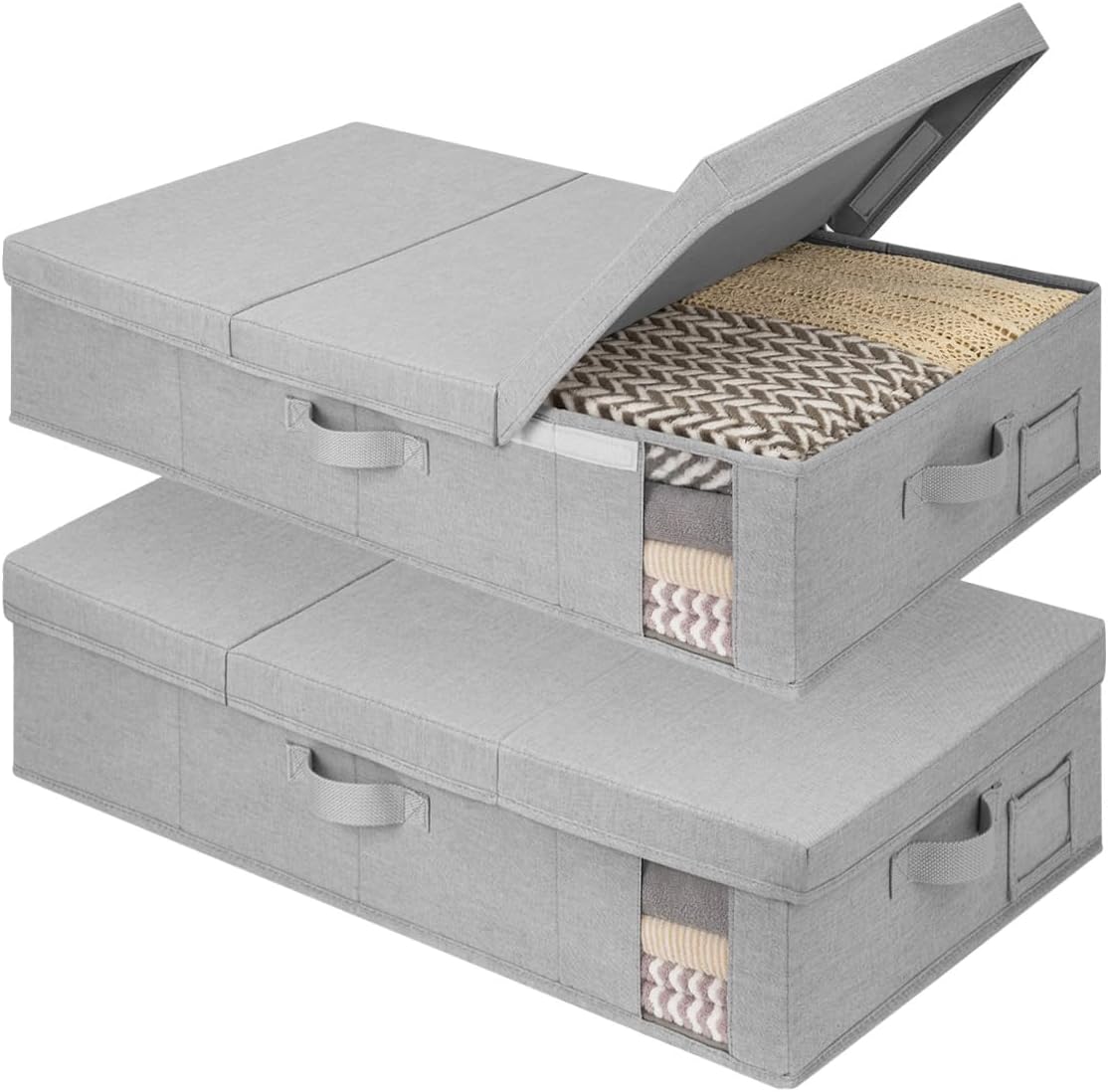2-Pack Large Under Bed Storage Bins with Lids