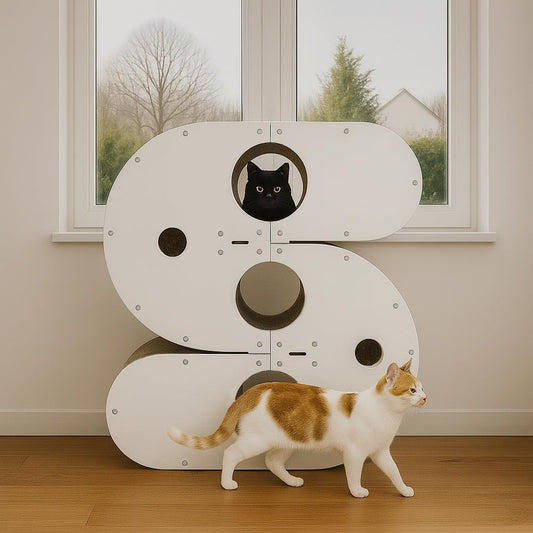 3-in-1 S-Shaped Cat Scratching Board Tunnel