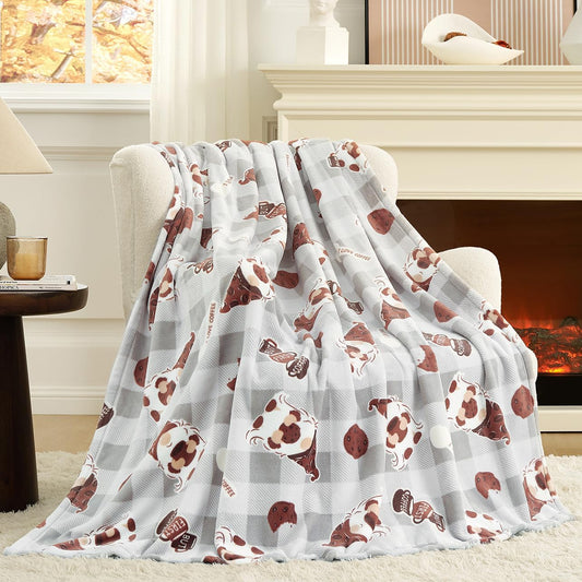 Cozy Bliss Gnome Coffee Throw Blanket