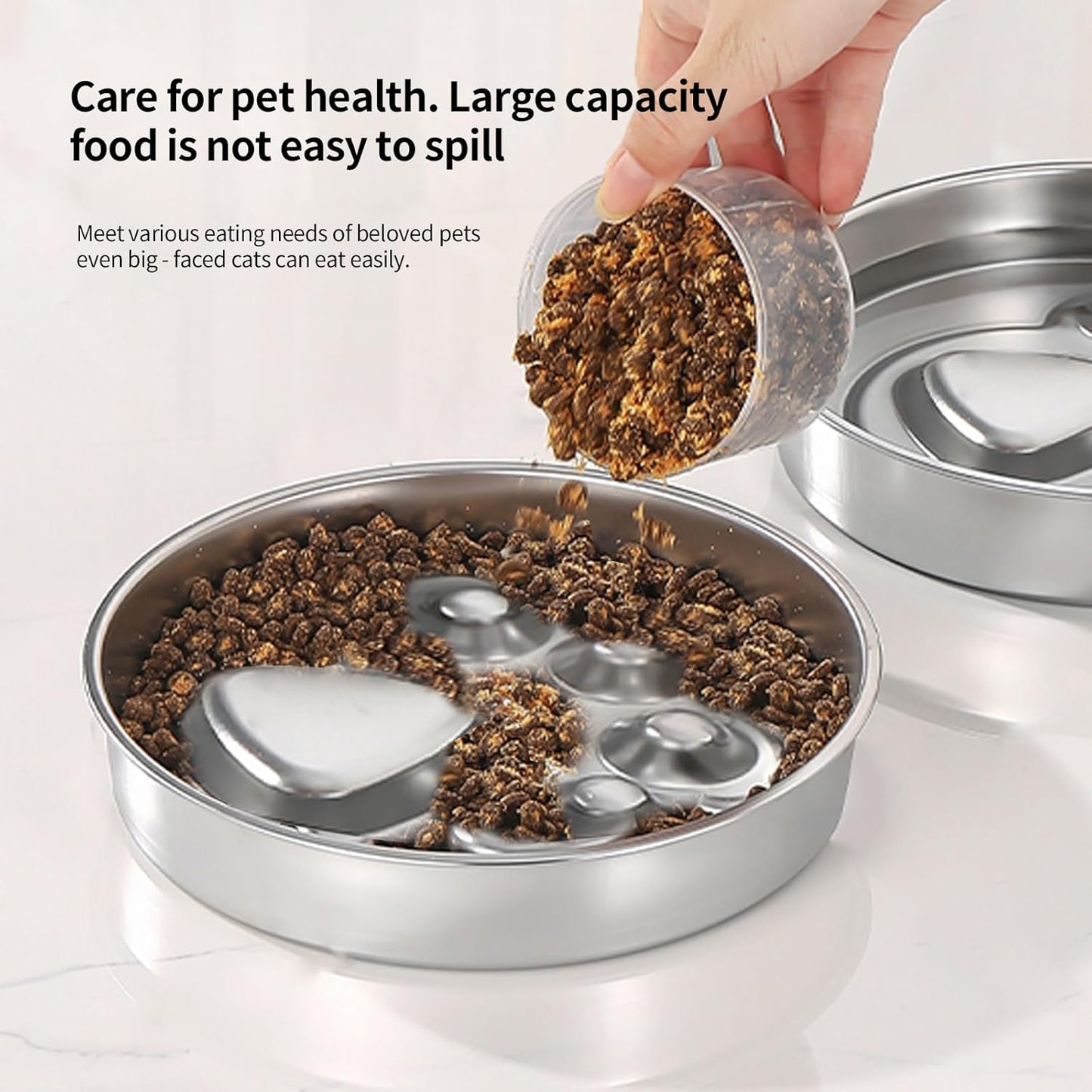 304 Stainless Steel Slow Feeder Dog Bowls