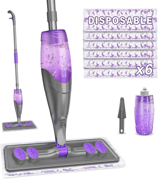 Wet Dry Mops with 6 Disposable Pads for Swiffer