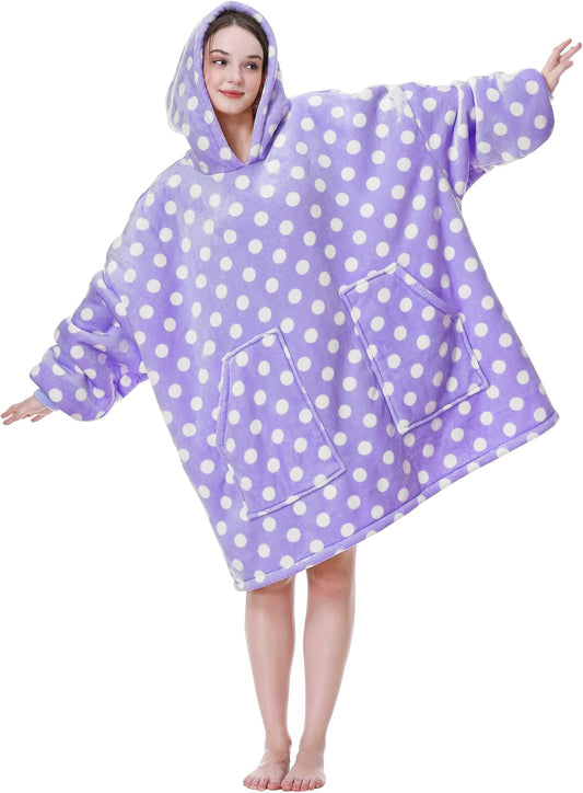Wearable Soft Fleece Blanket Hoodie