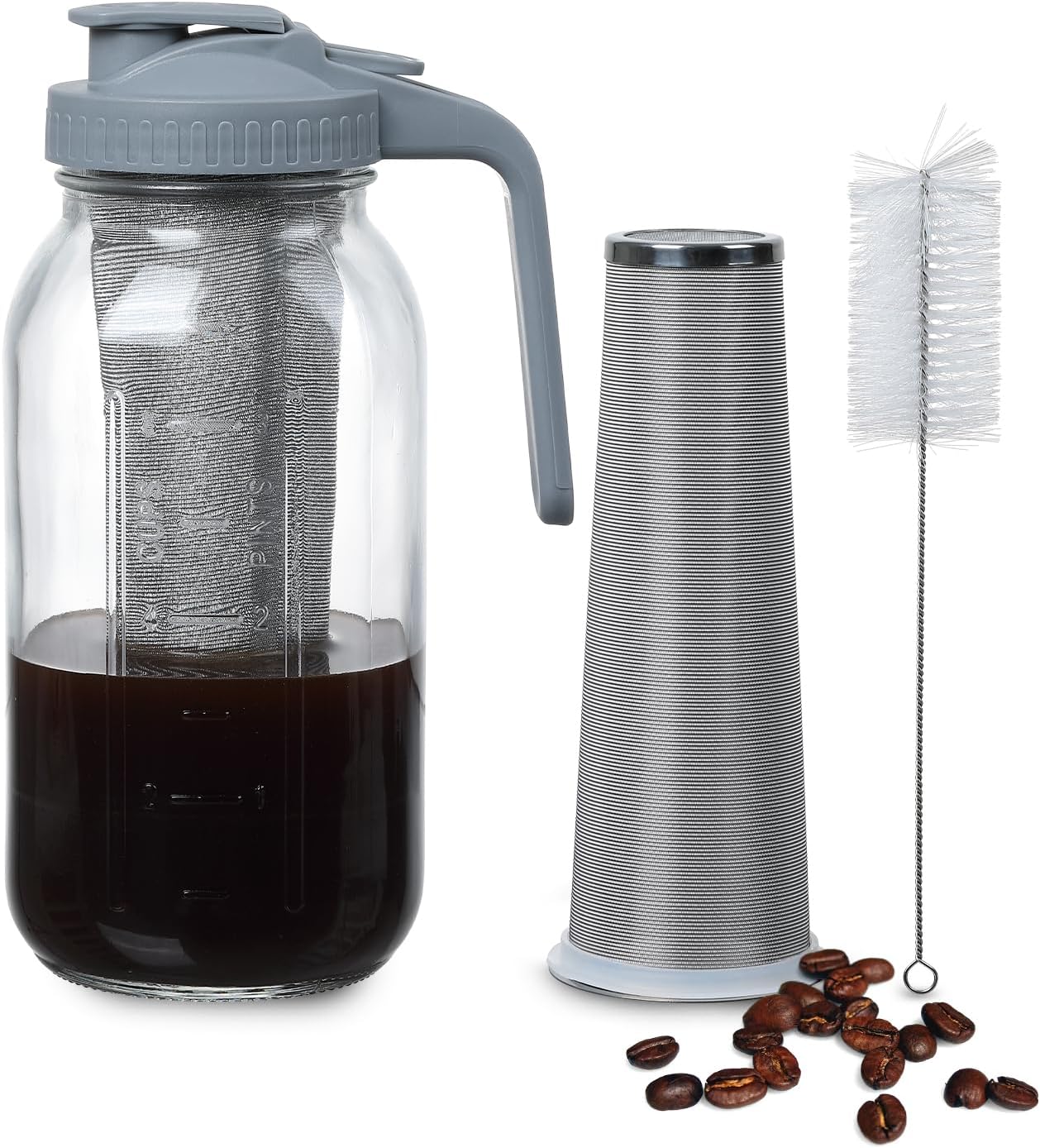64 OZ Glass Pitcher with Lid