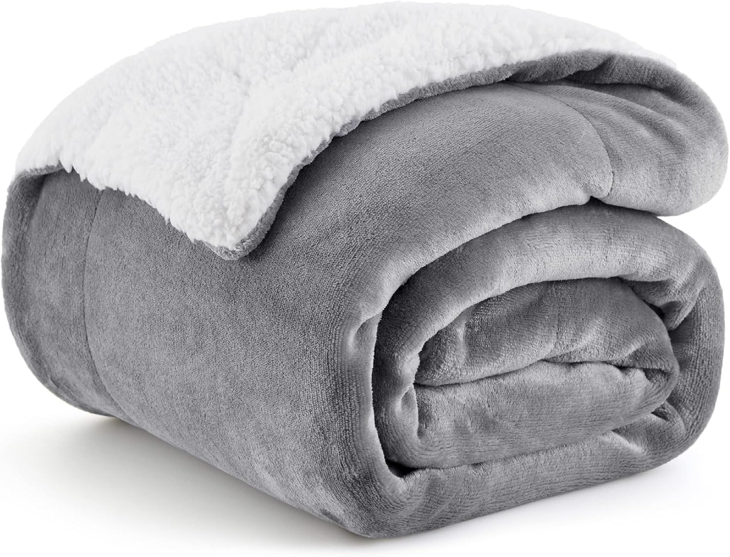 Sherpa Fleece Throw Blanket for Couch