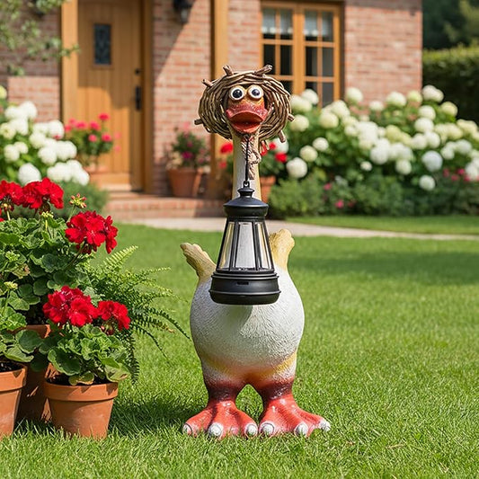 Solar Lamp Garden Duck Figurine