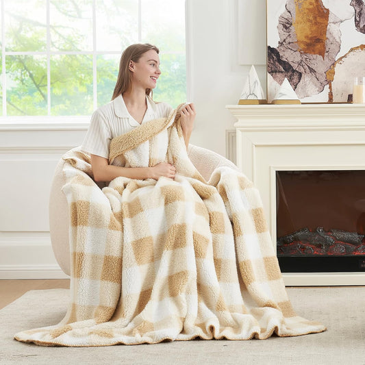 Cozy Bliss Luxury Sherpa Throw Blanket