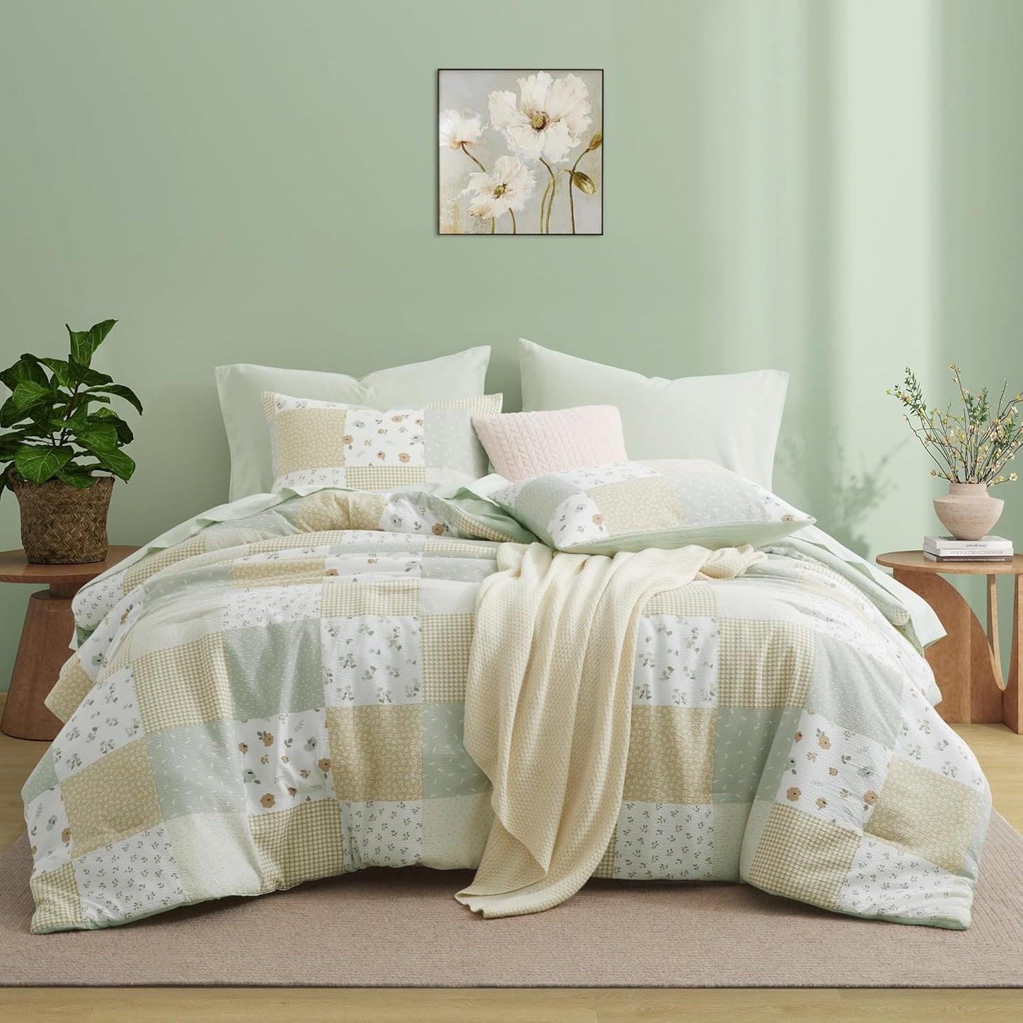 ueen Comforter Set 7 Pieces