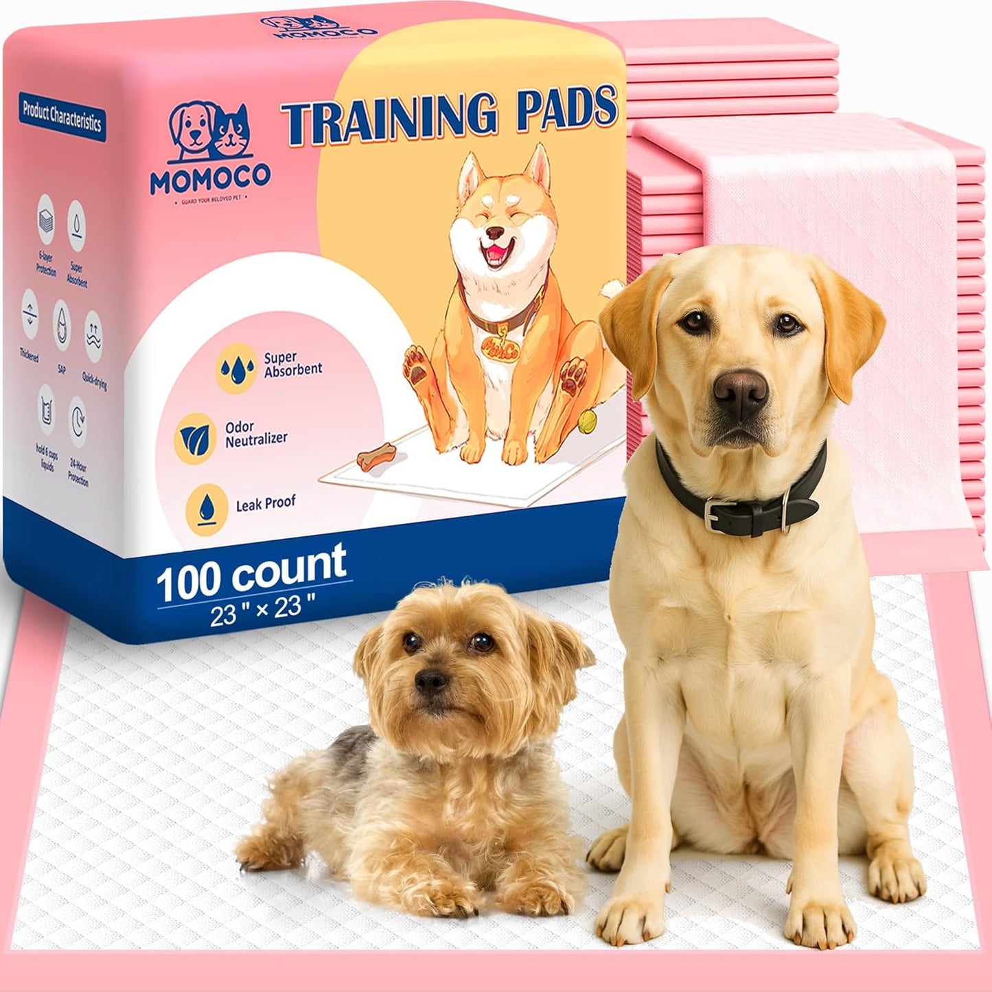 3"x23"-100 Count Dog Pee Pads