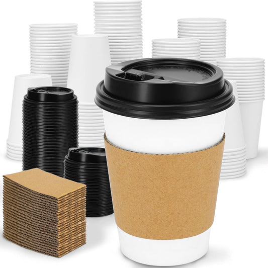 100 Pack 12 oz Disposable Coffee Cups