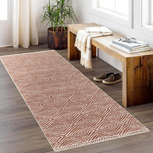 2x10 Machine Washable Rug with Non-Slip Backing