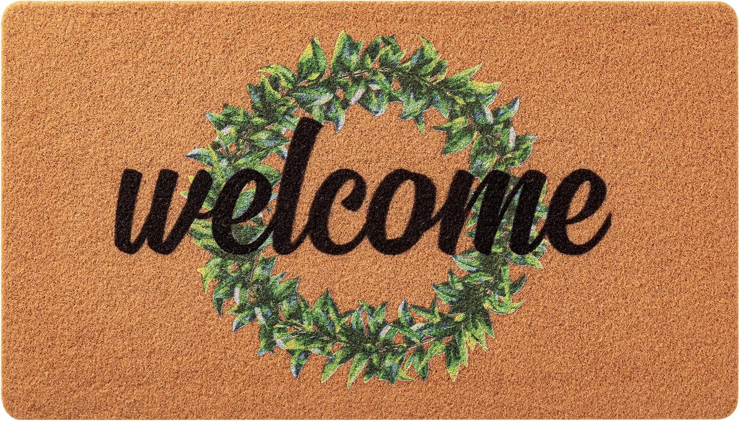 Welcome Doormat with Heavy Duty Backing