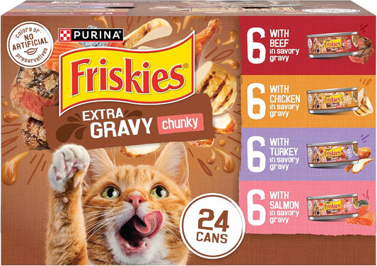 Extra Gravy Wet Cat Food Pack of 24