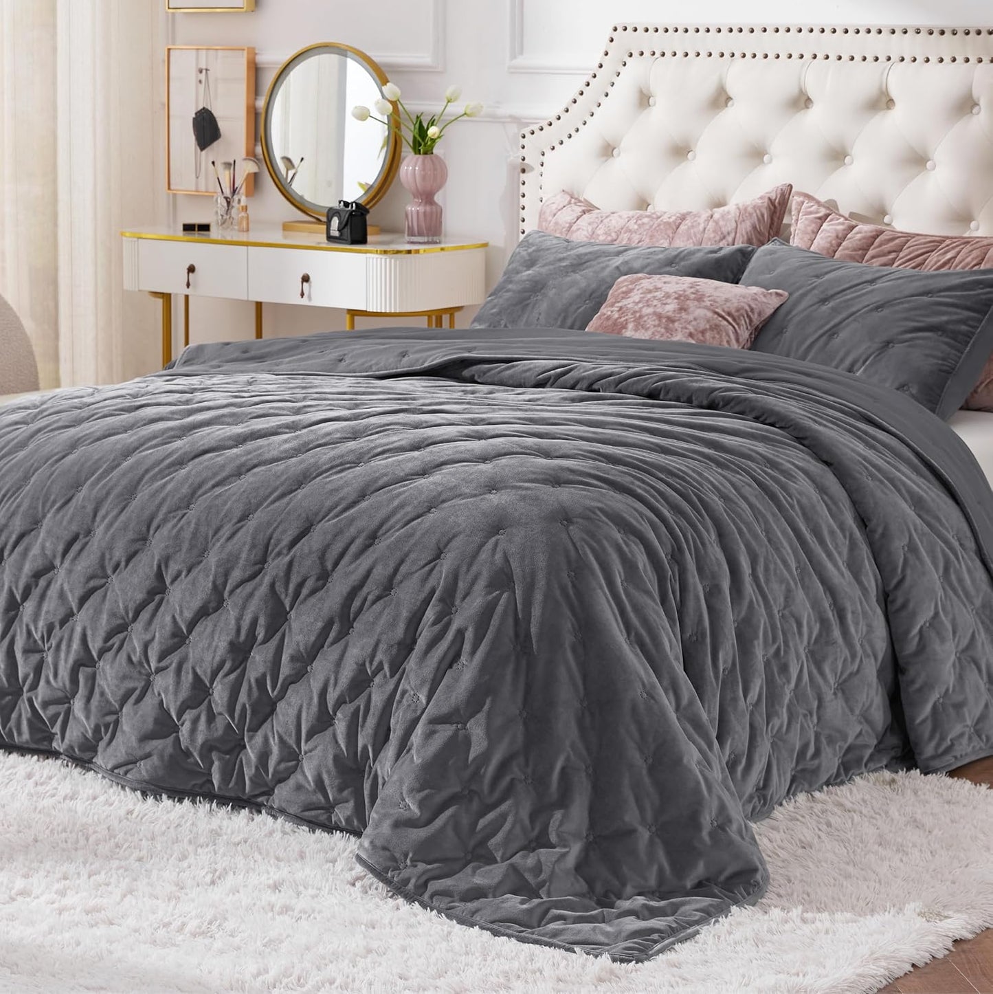 Velvet Fleece Comforter Set Queen