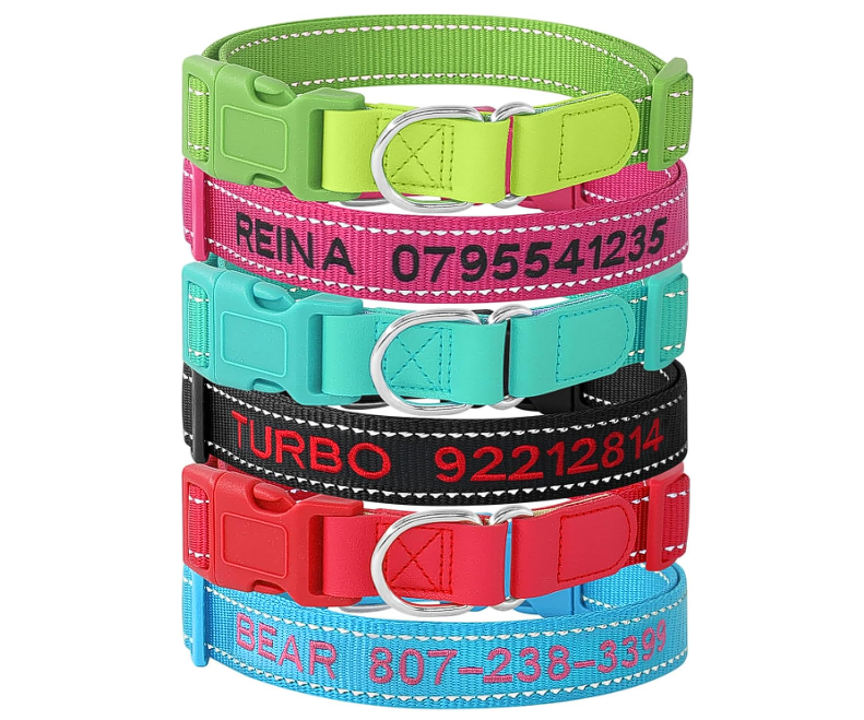 Custom Nylon Reflective Dog Collar