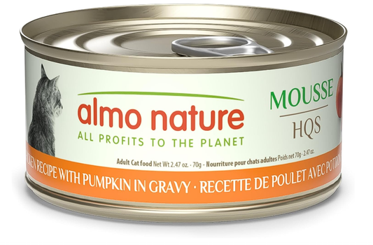 Natural Wet Cat Food Pate Chicken and Pumpkin, 2.47 oz (Pack of 24)