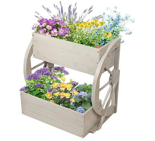 Wooden Wagon Planter Box