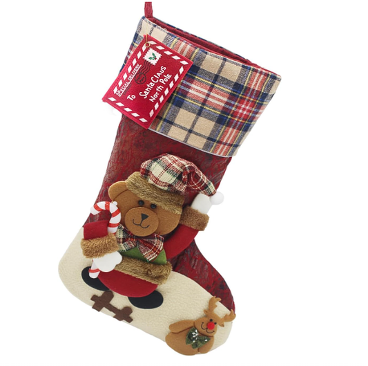 21 inch Bear Christmas Stockings